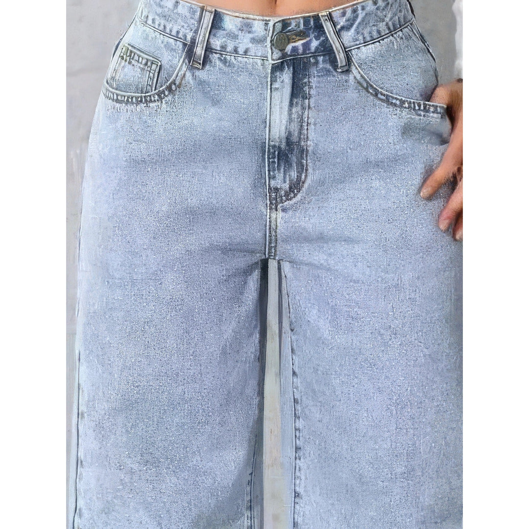 Women's High Waisted Jeans, detail view