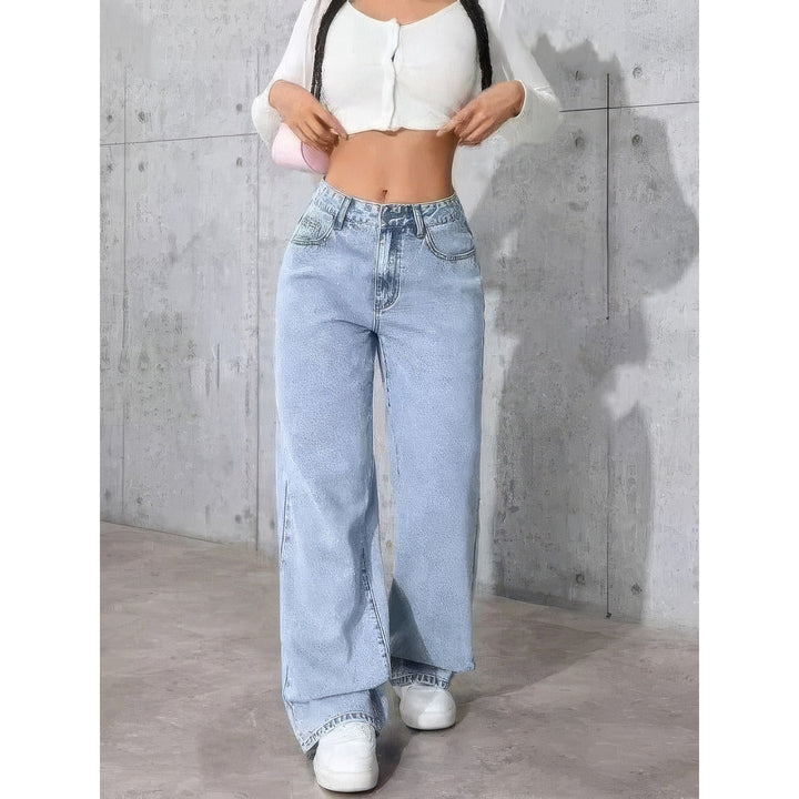 Women's High Waisted Jeans, front view 2
