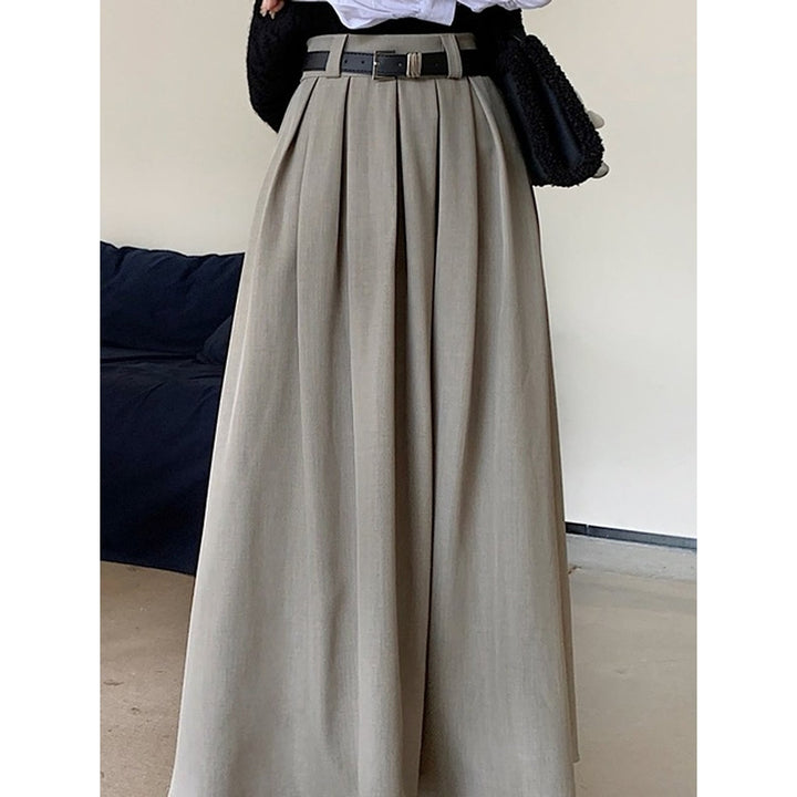 Women's Pleated Midi Skirt, front view 3