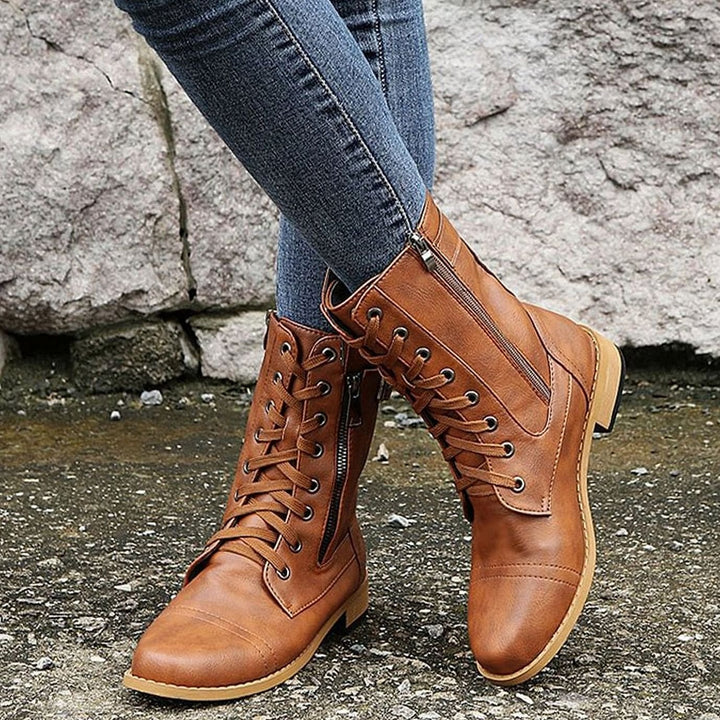 Women’s Mid Calf Combat Boots, detail view 5