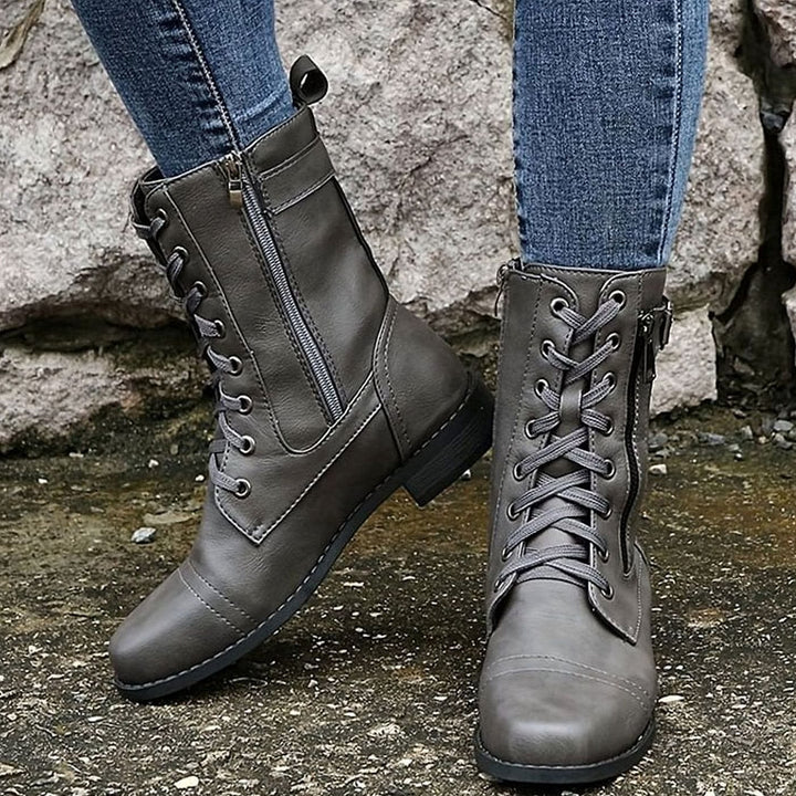 Women’s Mid Calf Combat Boots, detail view 9