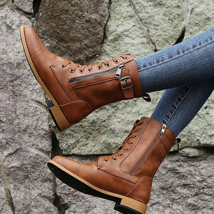 Women’s Mid Calf Combat Boots, detail view 11