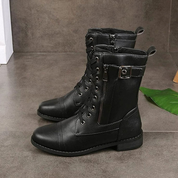 Women’s Mid Calf Combat Boots, detail view 2