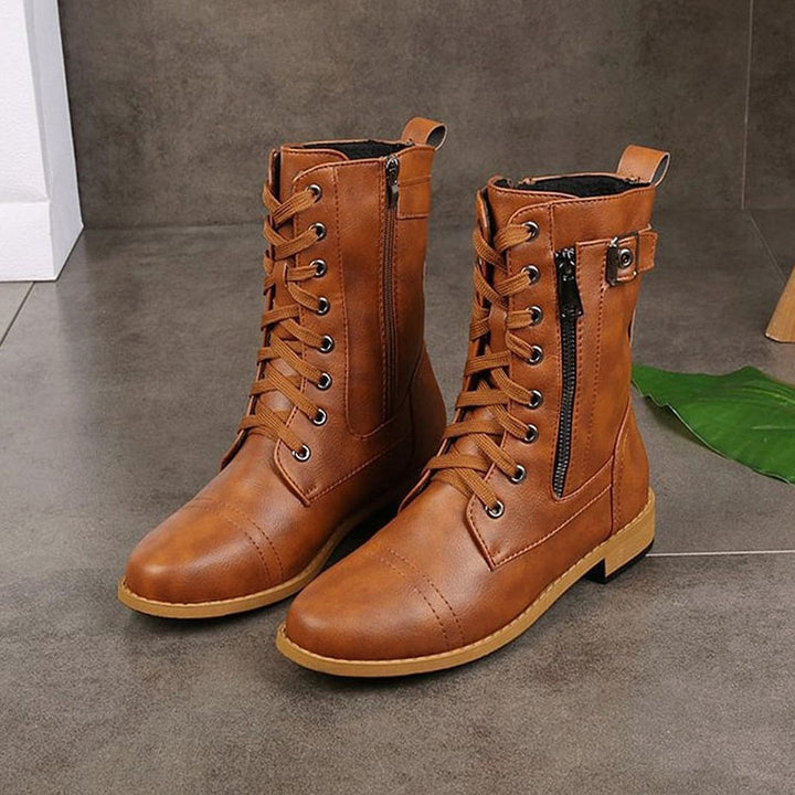 Women’s Mid Calf Combat Boots, detail view 3