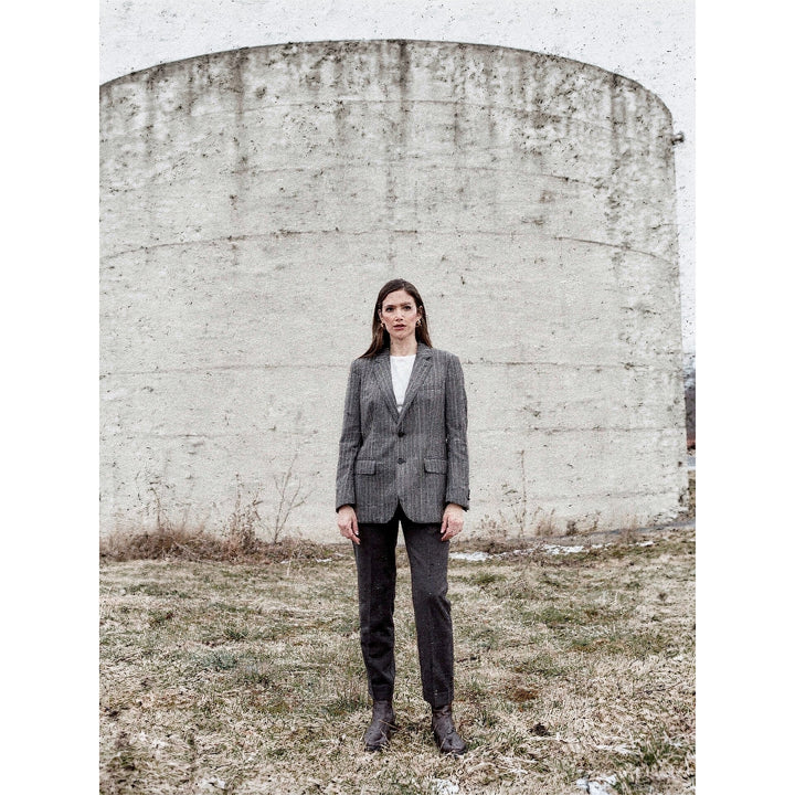 Women's Pinstripe Blazer, front view