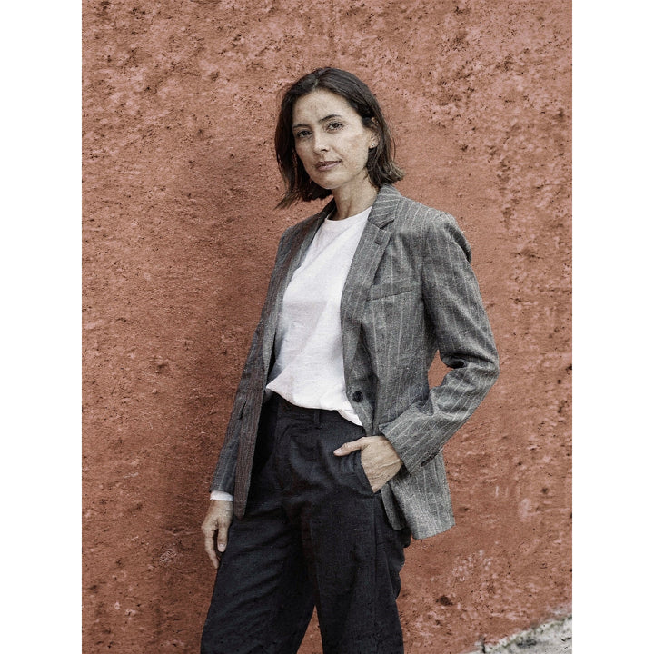 Women's Pinstripe Blazer, front view 3
