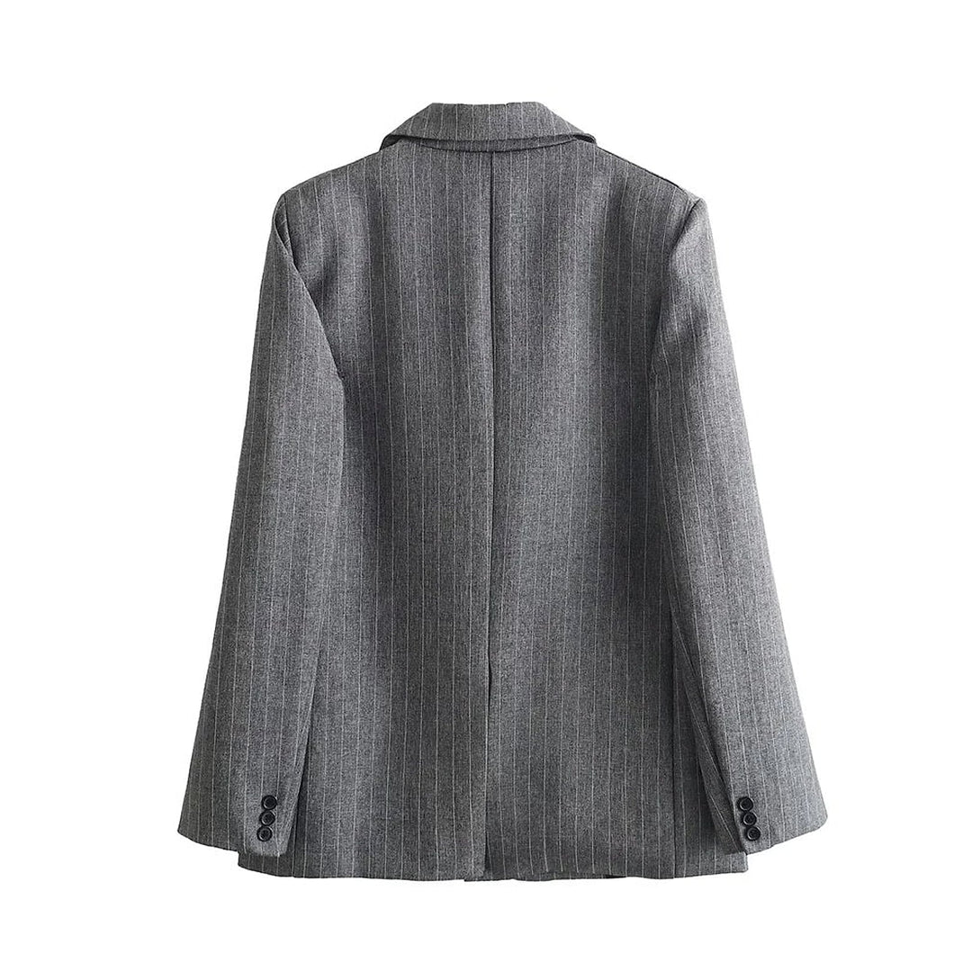 Women's Pinstripe Blazer, back view