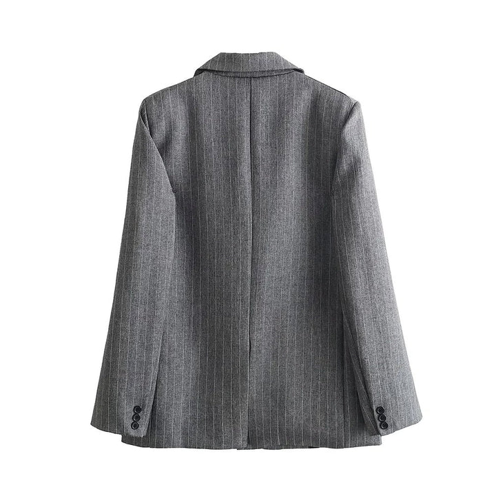 Women's Pinstripe Blazer, back view