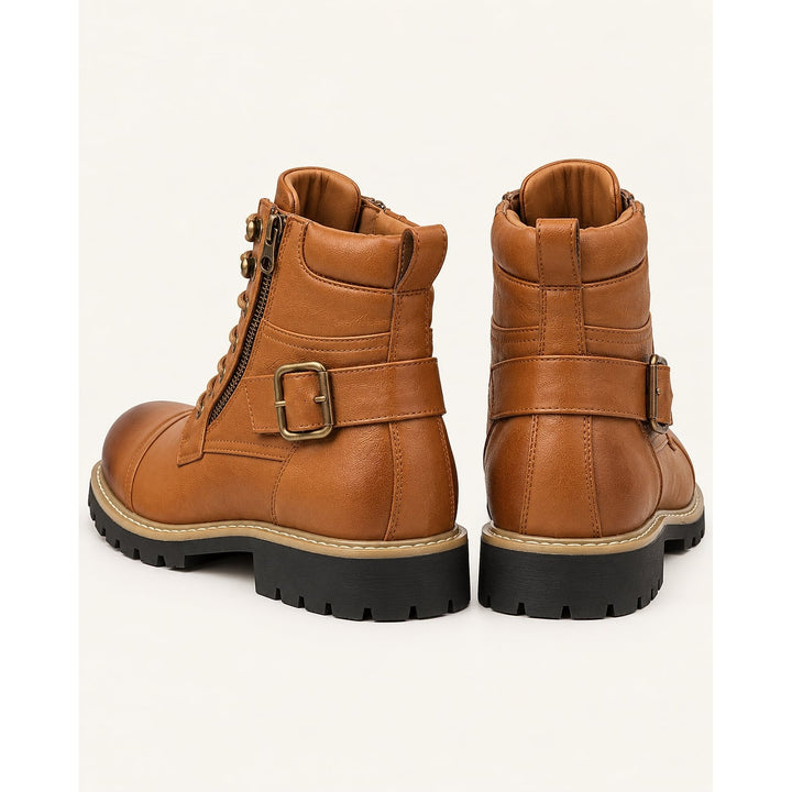 Men's Combat Boots, back view