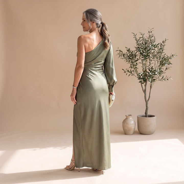 Women's One Shoulder Maxi Dress, detail view 4