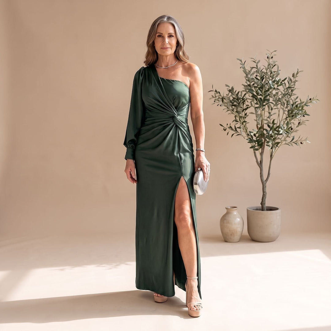 Women's One Shoulder Maxi Dress, detail view 5