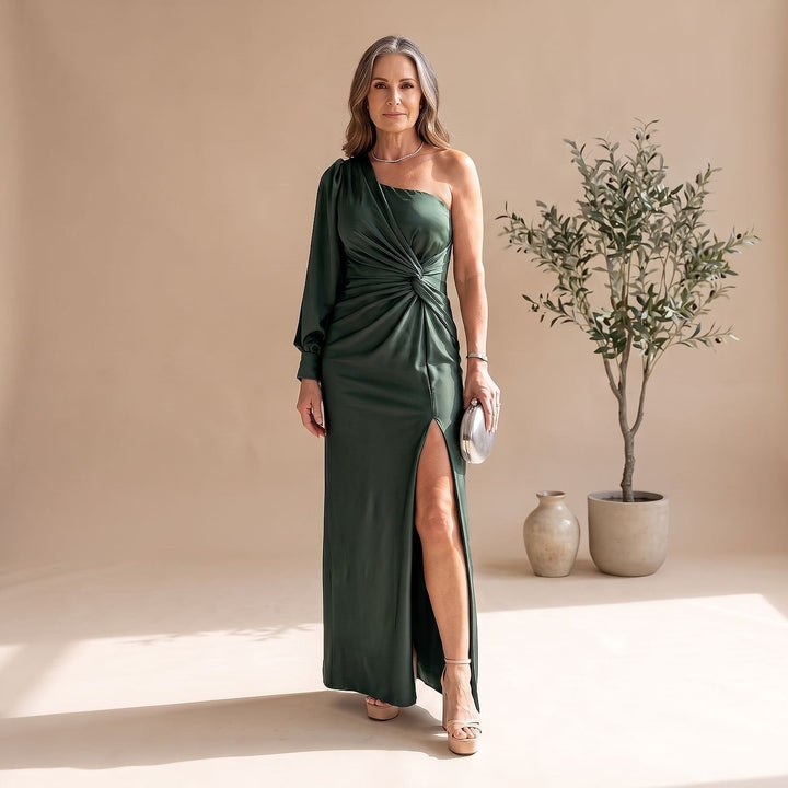 Women's One Shoulder Maxi Dress, detail view 5