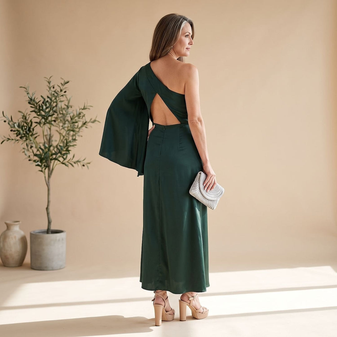 Women's One Shoulder Maxi Dress, detail view 7