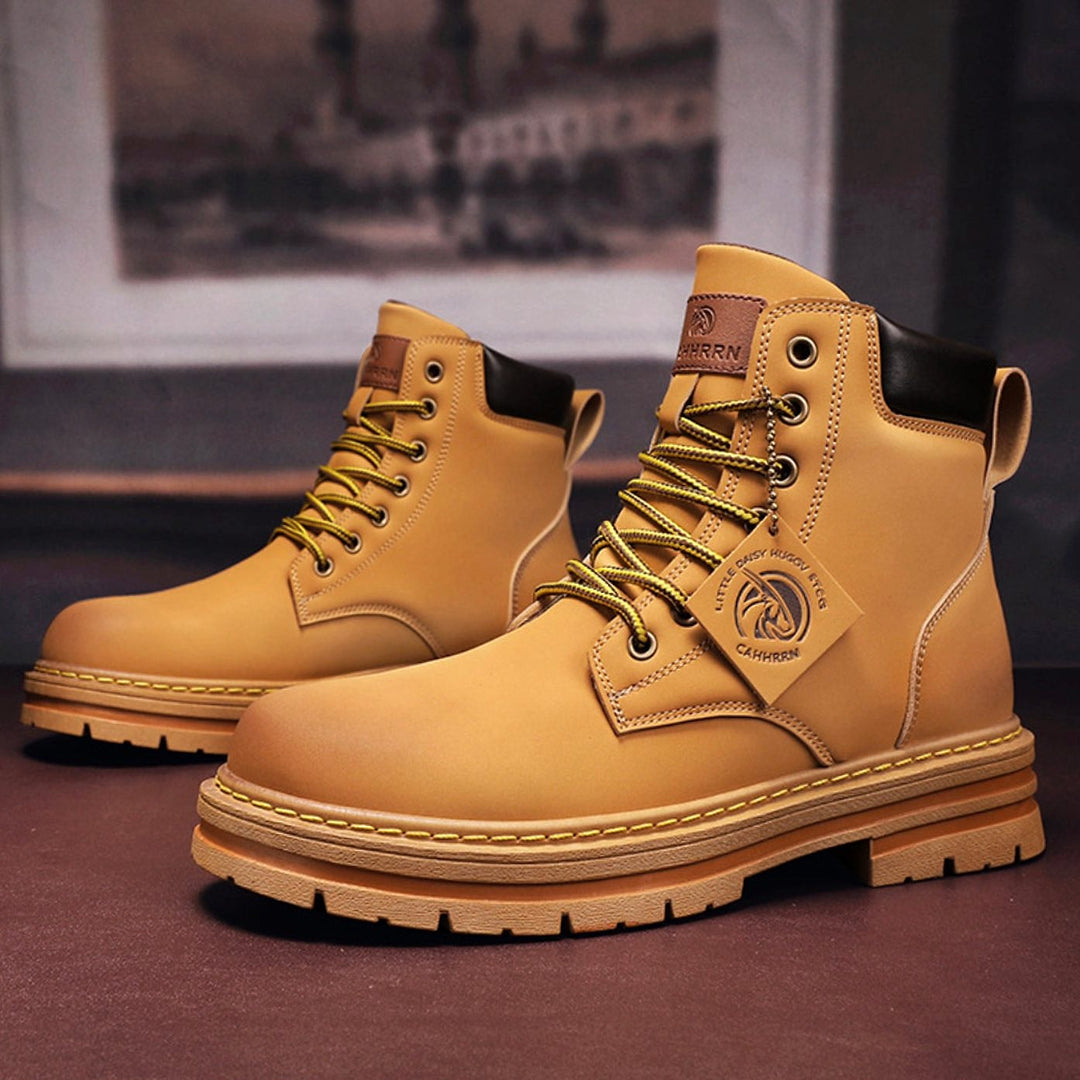 Men's Lace-Up Lug Sole Boots, front view