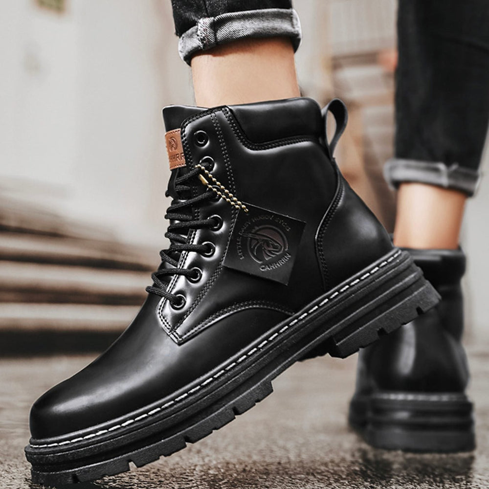 Men's Lace-Up Lug Sole Boots, front view 2