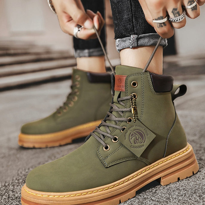 Men's Lace-Up Lug Sole Boots, front view 3