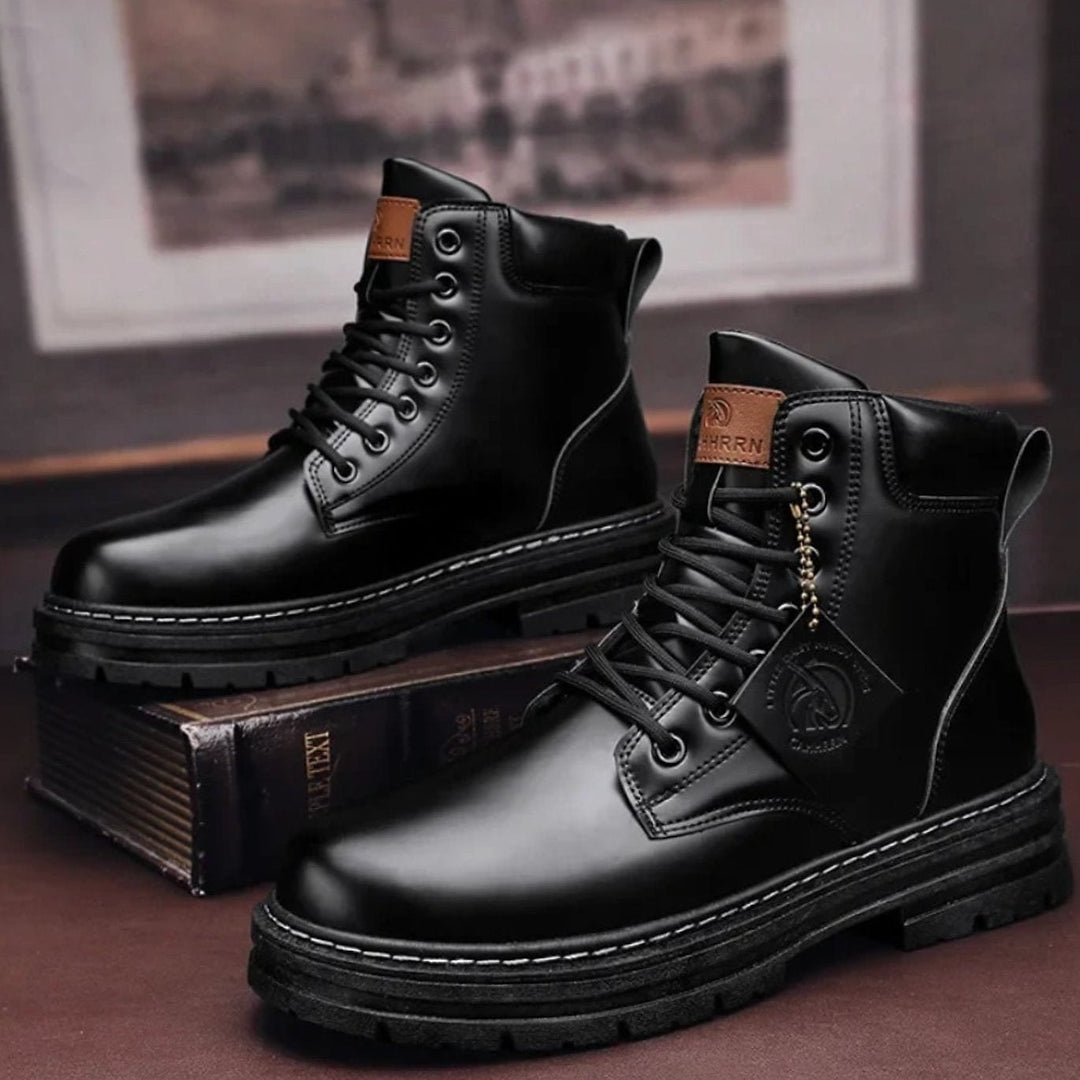 Men's Lace-Up Lug Sole Boots, front view 4