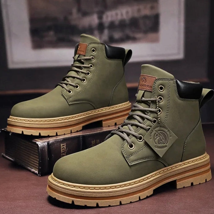 Men's Lace-Up Lug Sole Boots, front view 5