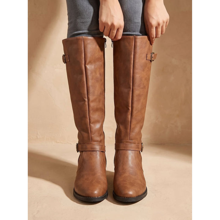 Women's Knee High Riding Boots, front view