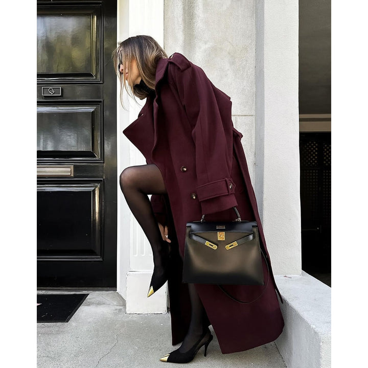Women's Wool Trench Coat, detail view 3
