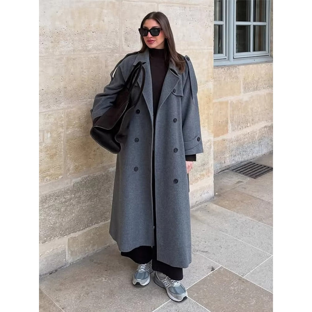 Women's Wool Trench Coat, detail view 2