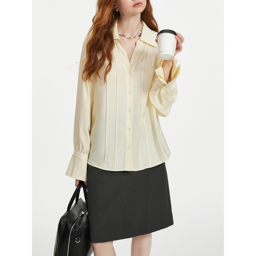 Women's Flared Cuff Blouse, front view 2