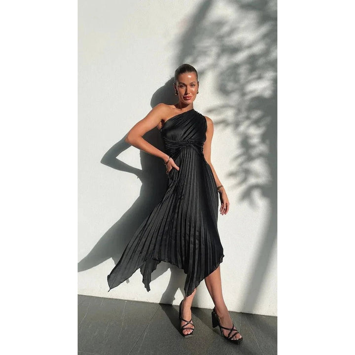 Women's Christmas Party Dress in Black, front view