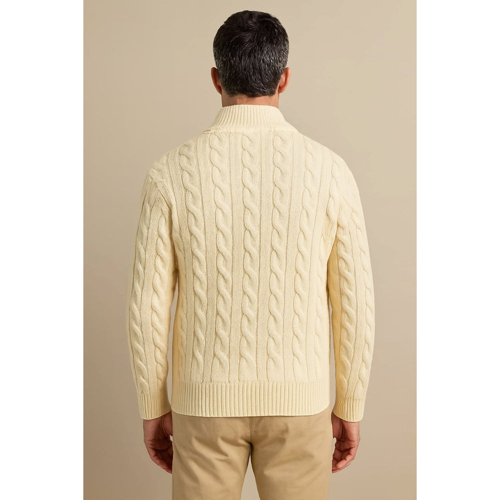 Men's Quarter Zip Sweater, back view