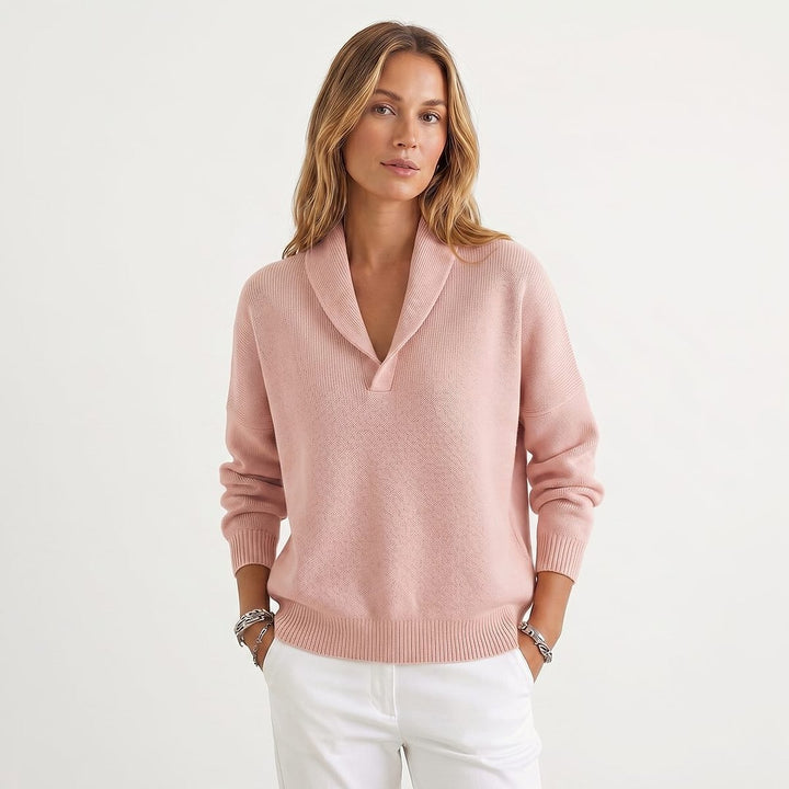 Women's V Neck Sweater, front view
