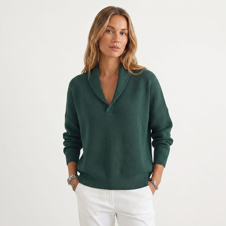 Women's V Neck Sweater, detail view