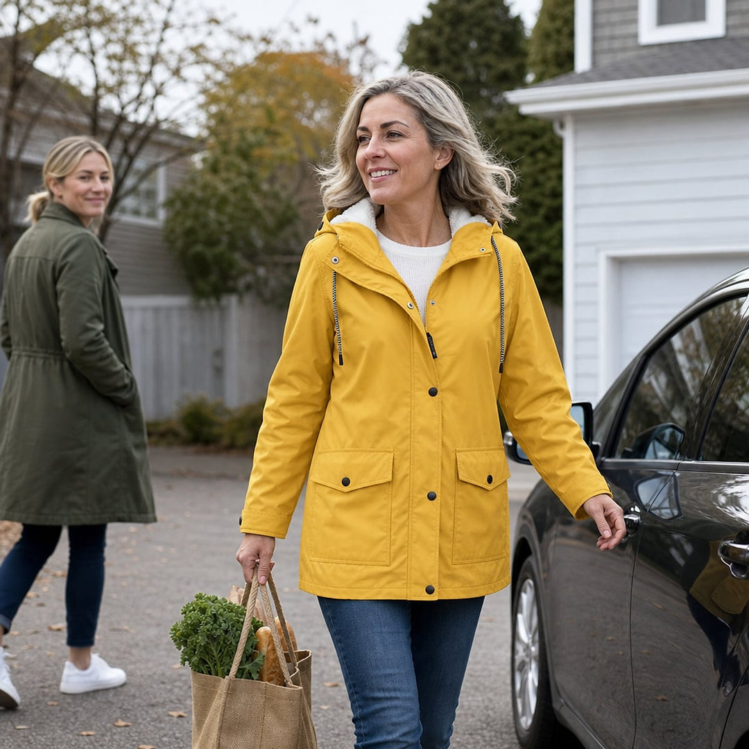 Women's Fleece Lined Jacket, worn view