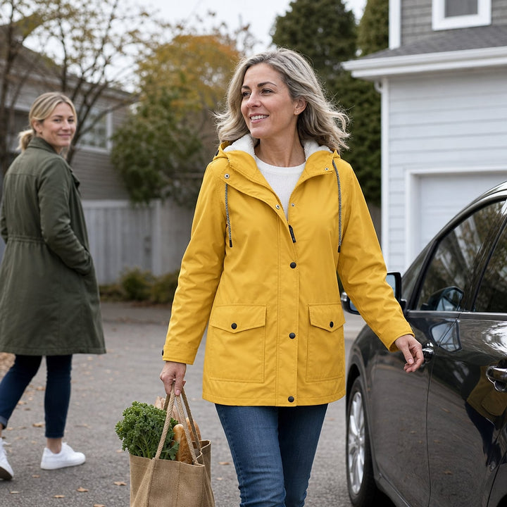 Women's Fleece Lined Jacket, worn view