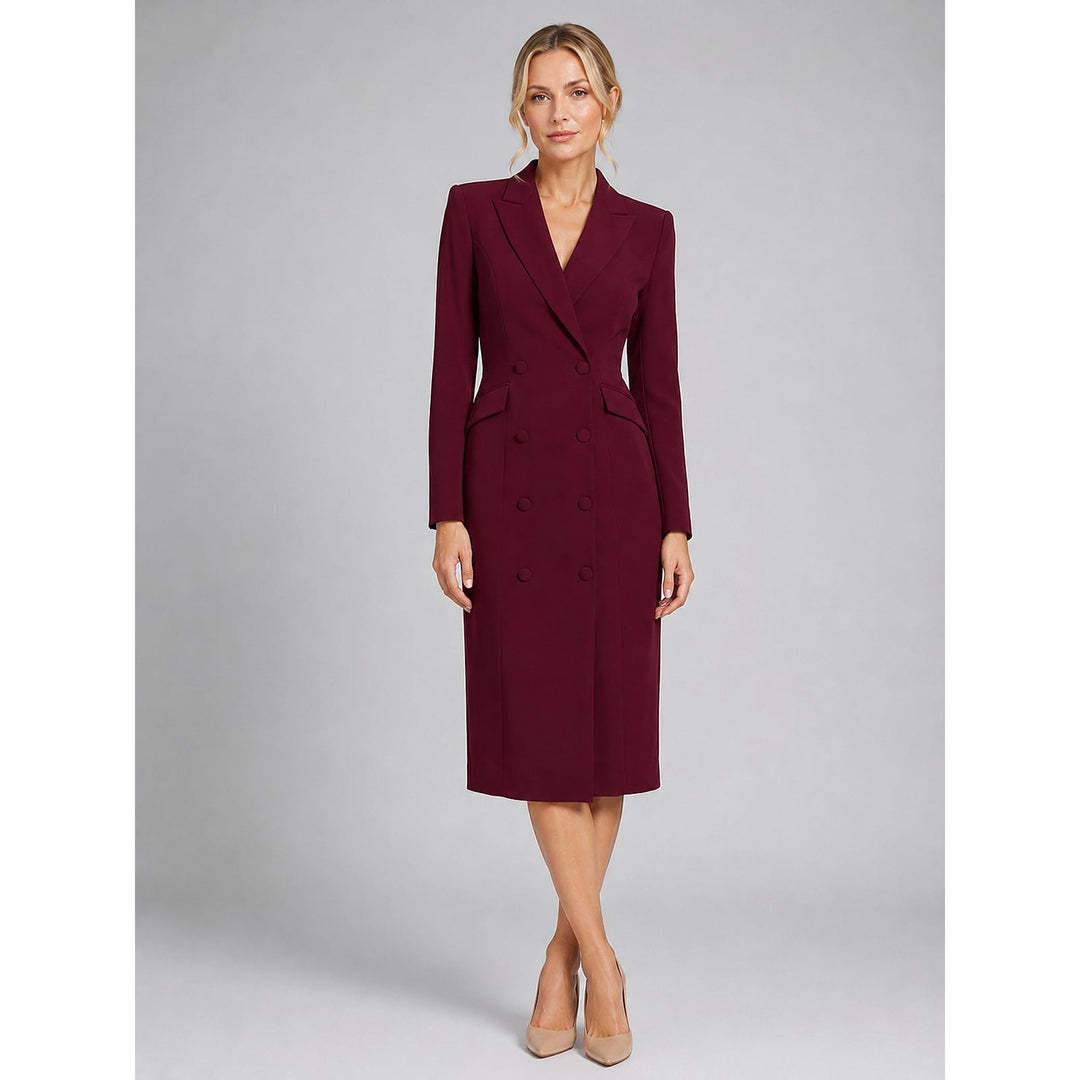 Women's Blazer Dress in Red, front view