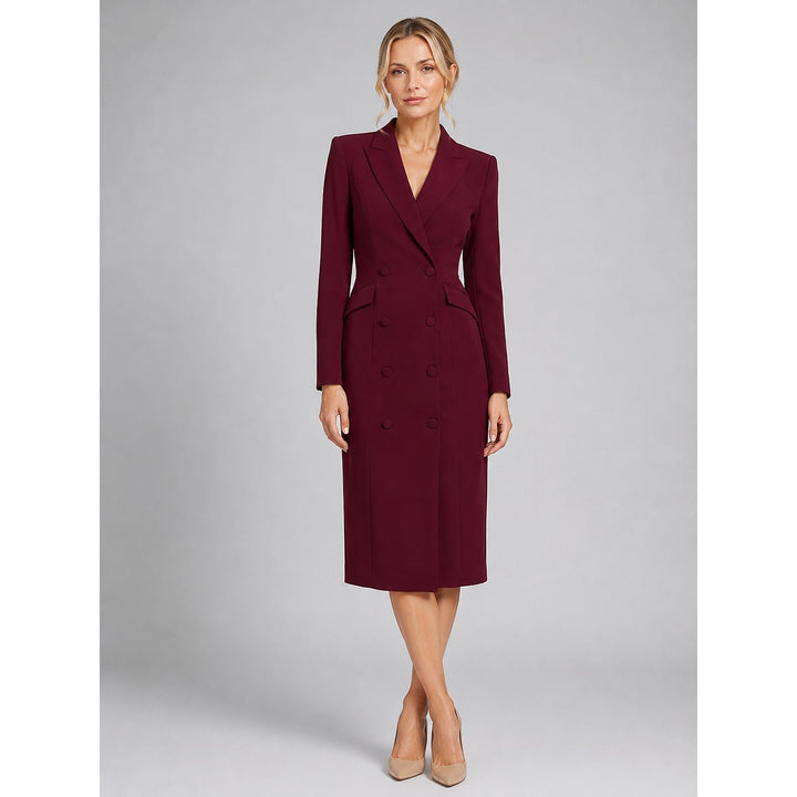 Women's Blazer Dress in Red, front view