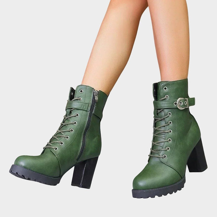 Women's Block Heel Combat Boots, detail view 2