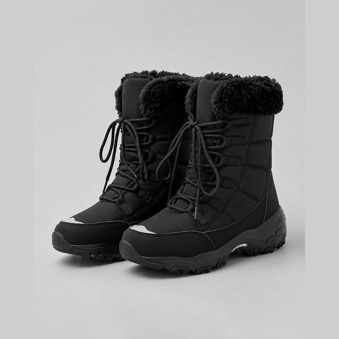 Women's Snow Boots in Black, front view