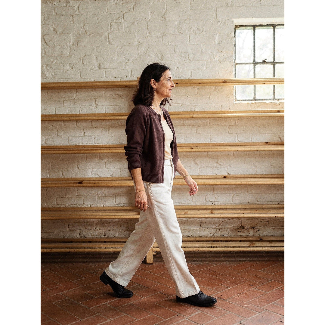 Women's Zip Up Cardigan, side view