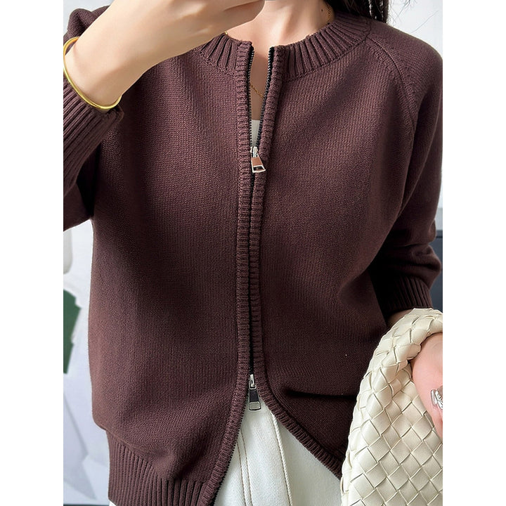 Women's Zip Up Cardigan, detail view