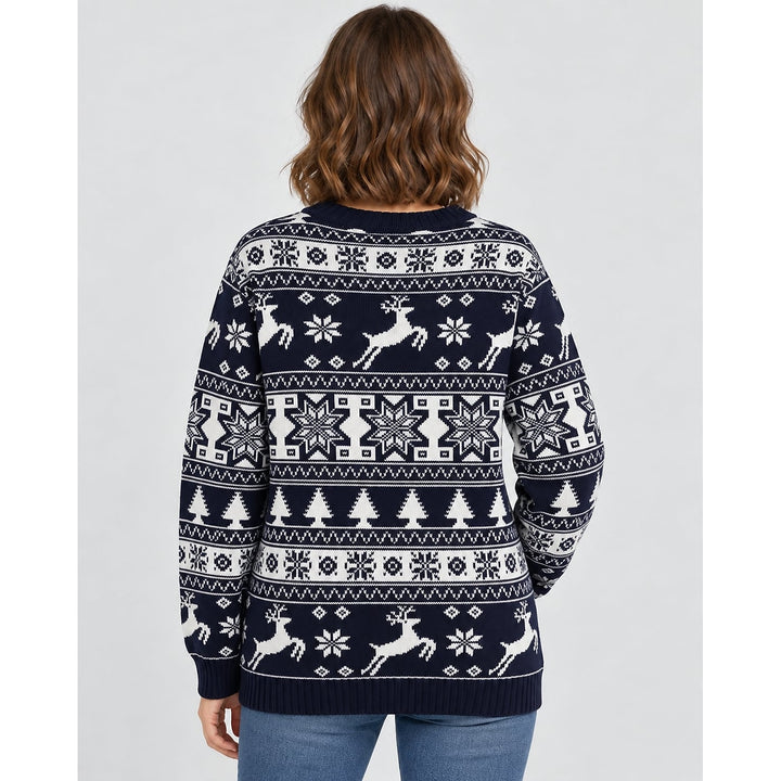 Women's Fair Isle Christmas Sweater, back view