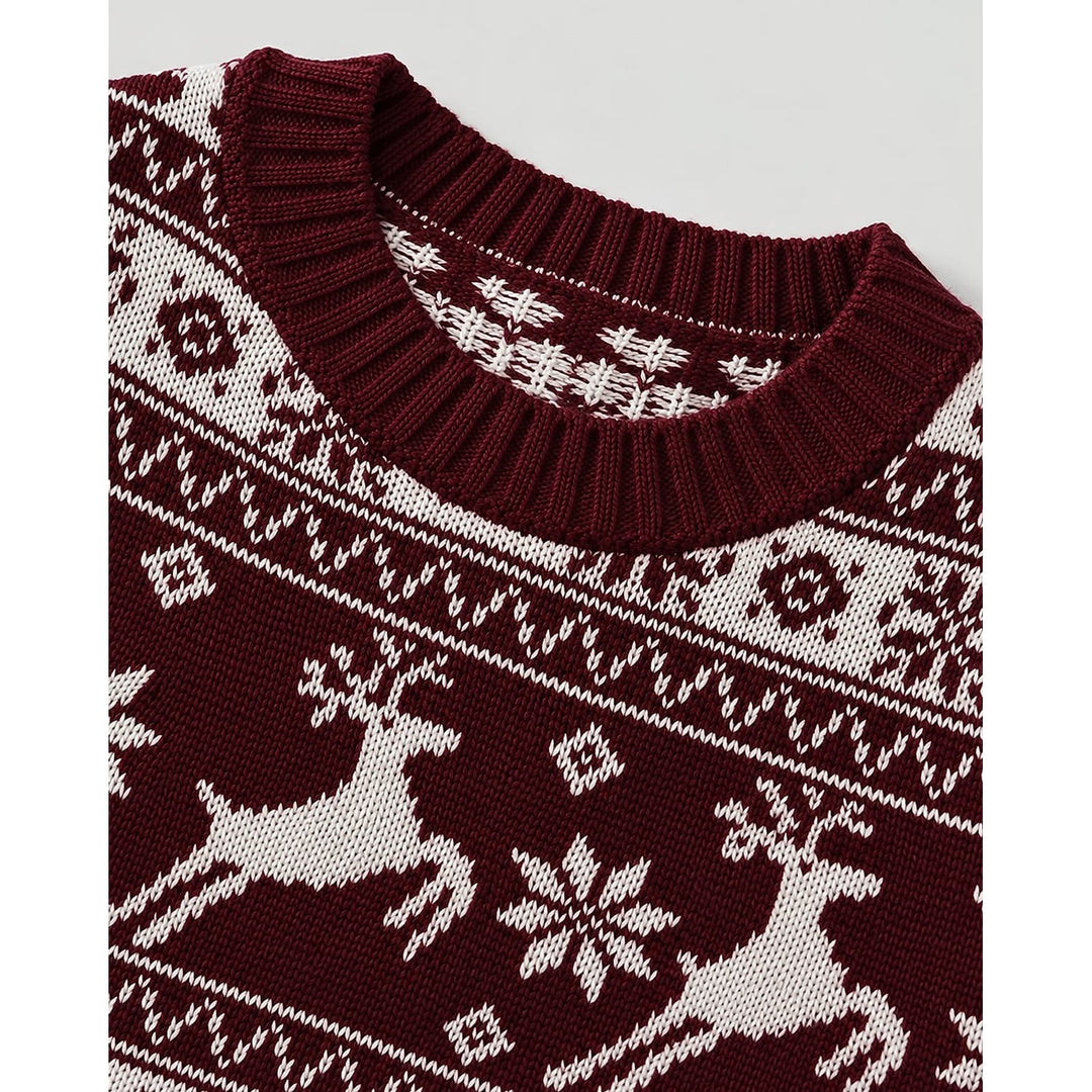 Women's Fair Isle Christmas Sweater, detail view