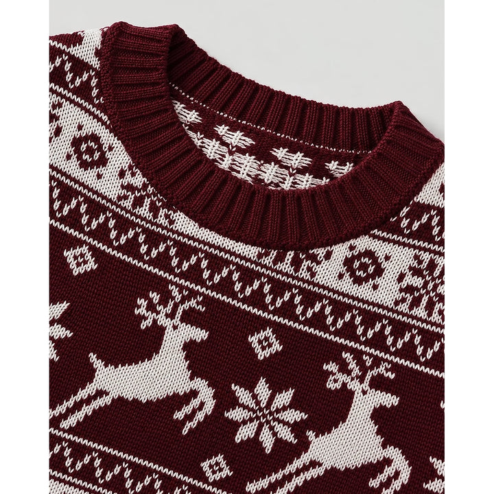 Women's Fair Isle Christmas Sweater, detail view
