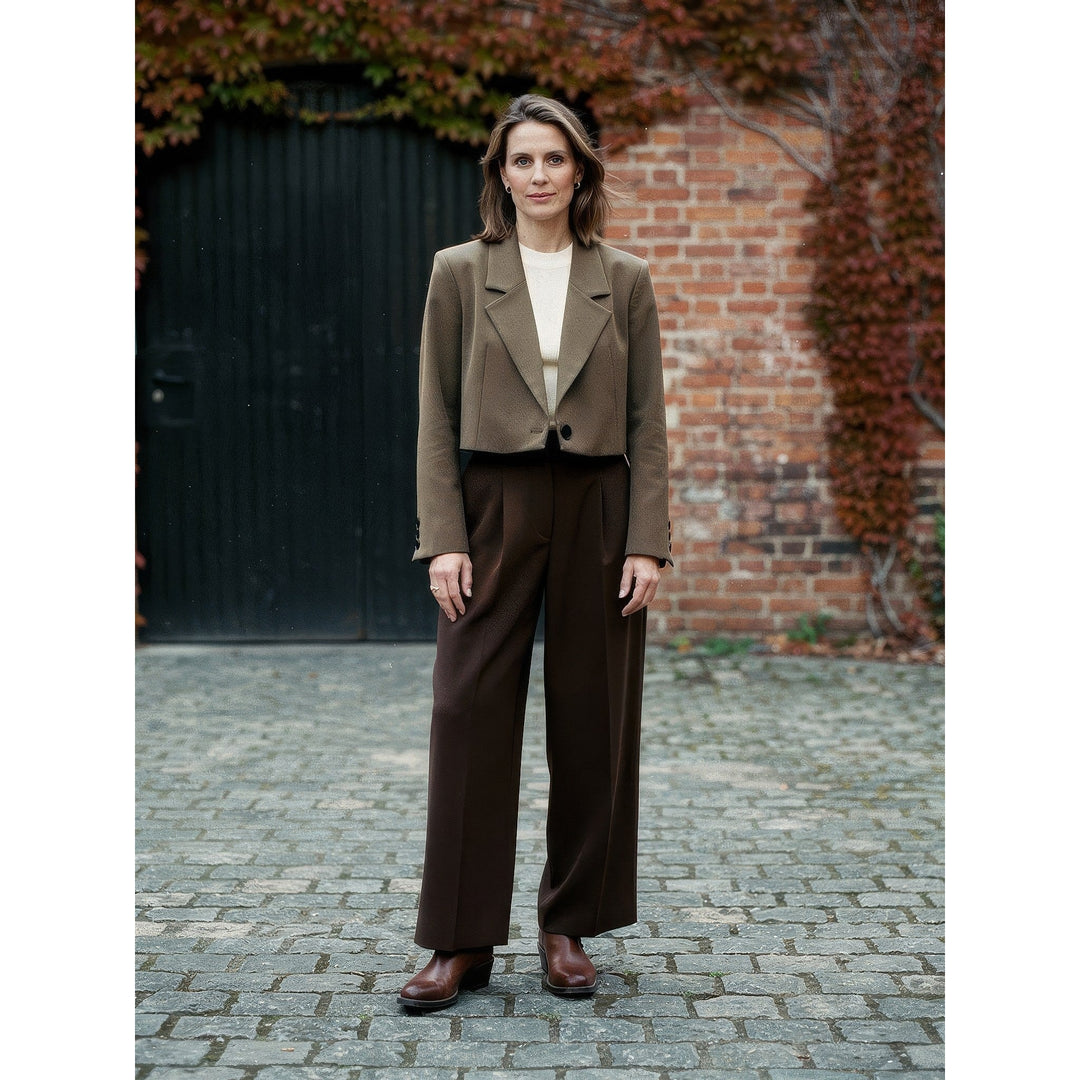 Women's Cropped Blazer, front view