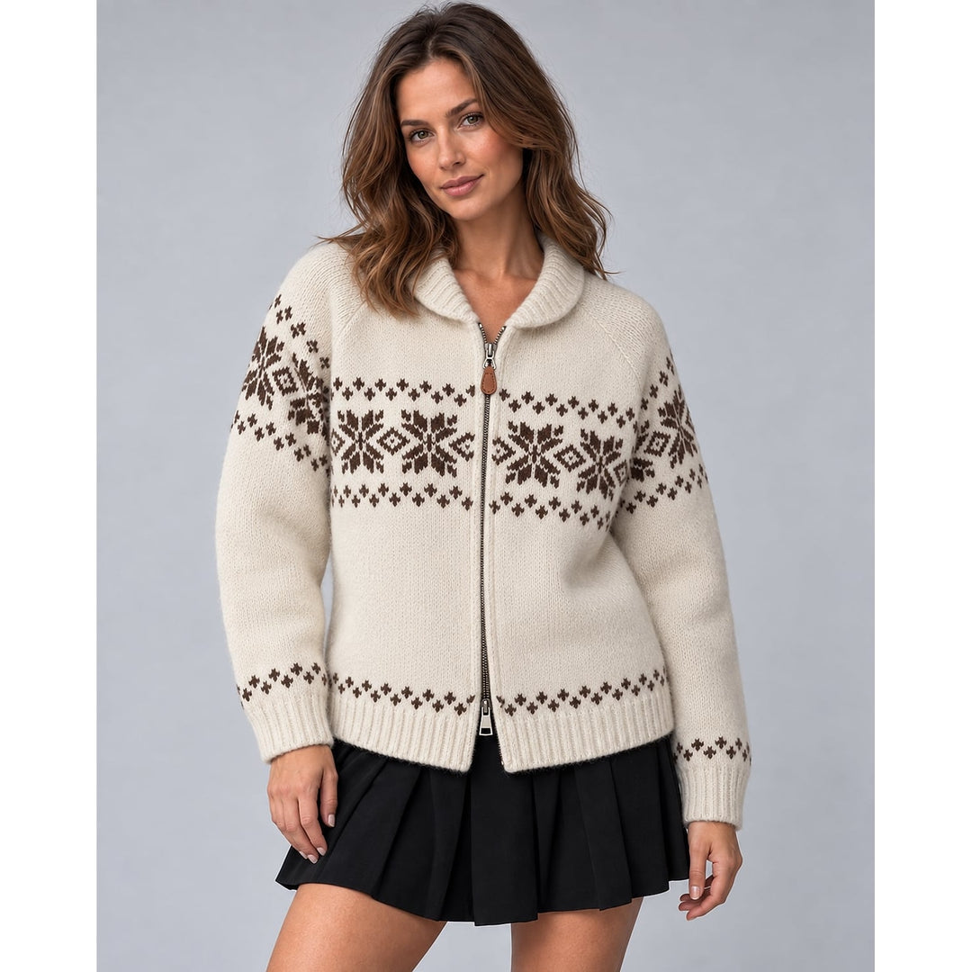 Women's Festive Knit Cardigan, front view