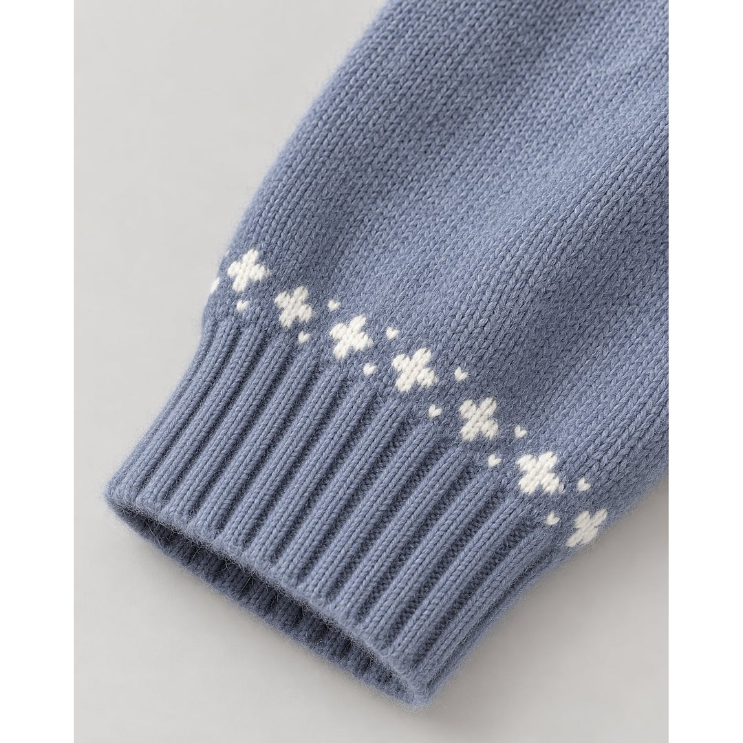 Women's Festive Knit Cardigan, detail view