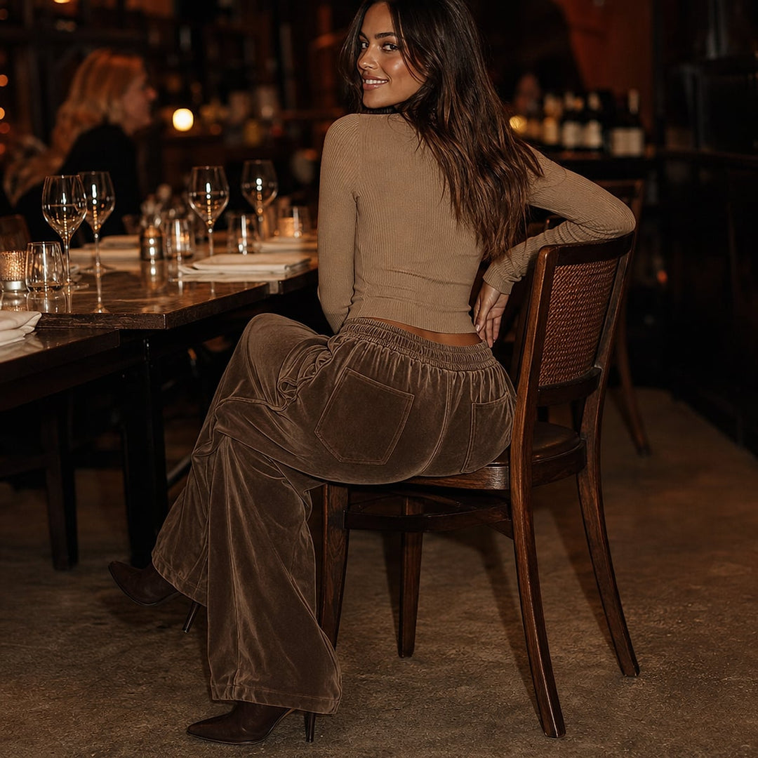 Women’s Corduroy Wide Leg Pants, detail view 2