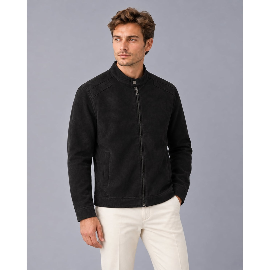 Men's Faux Suede Jacket, front view
