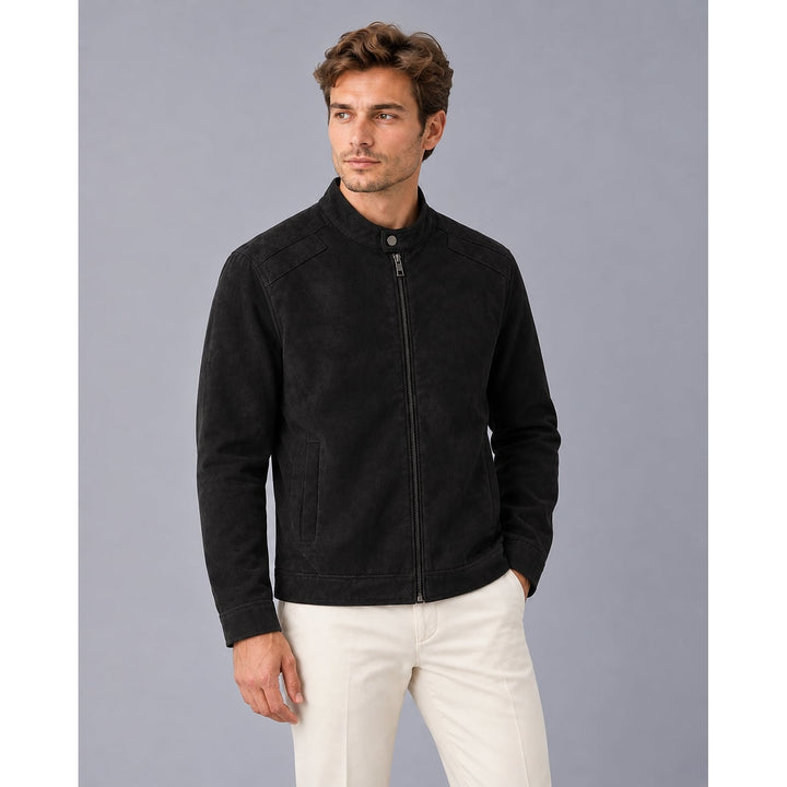 Men's Faux Suede Jacket, front view