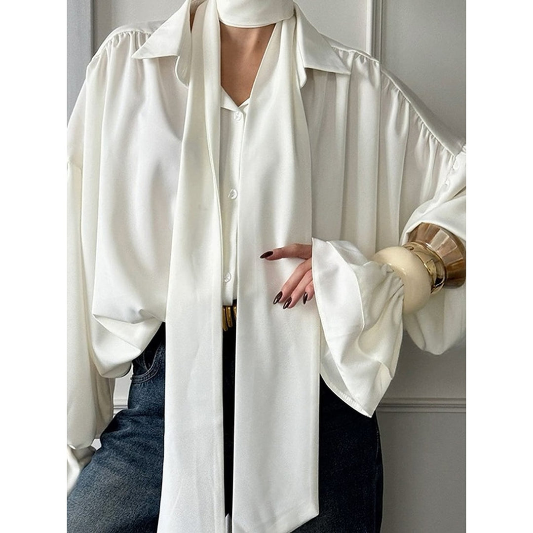 Women's Puff Sleeve Blouse, front view 3