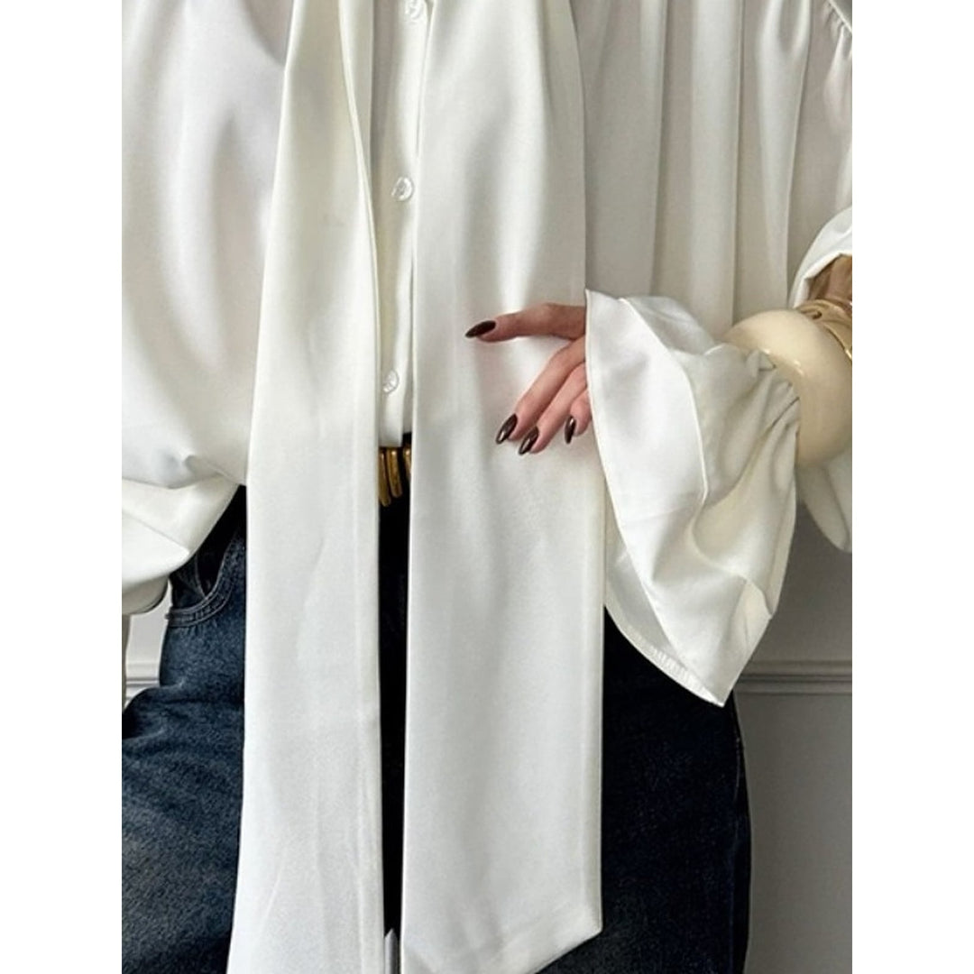 Women's Puff Sleeve Blouse, front view 4