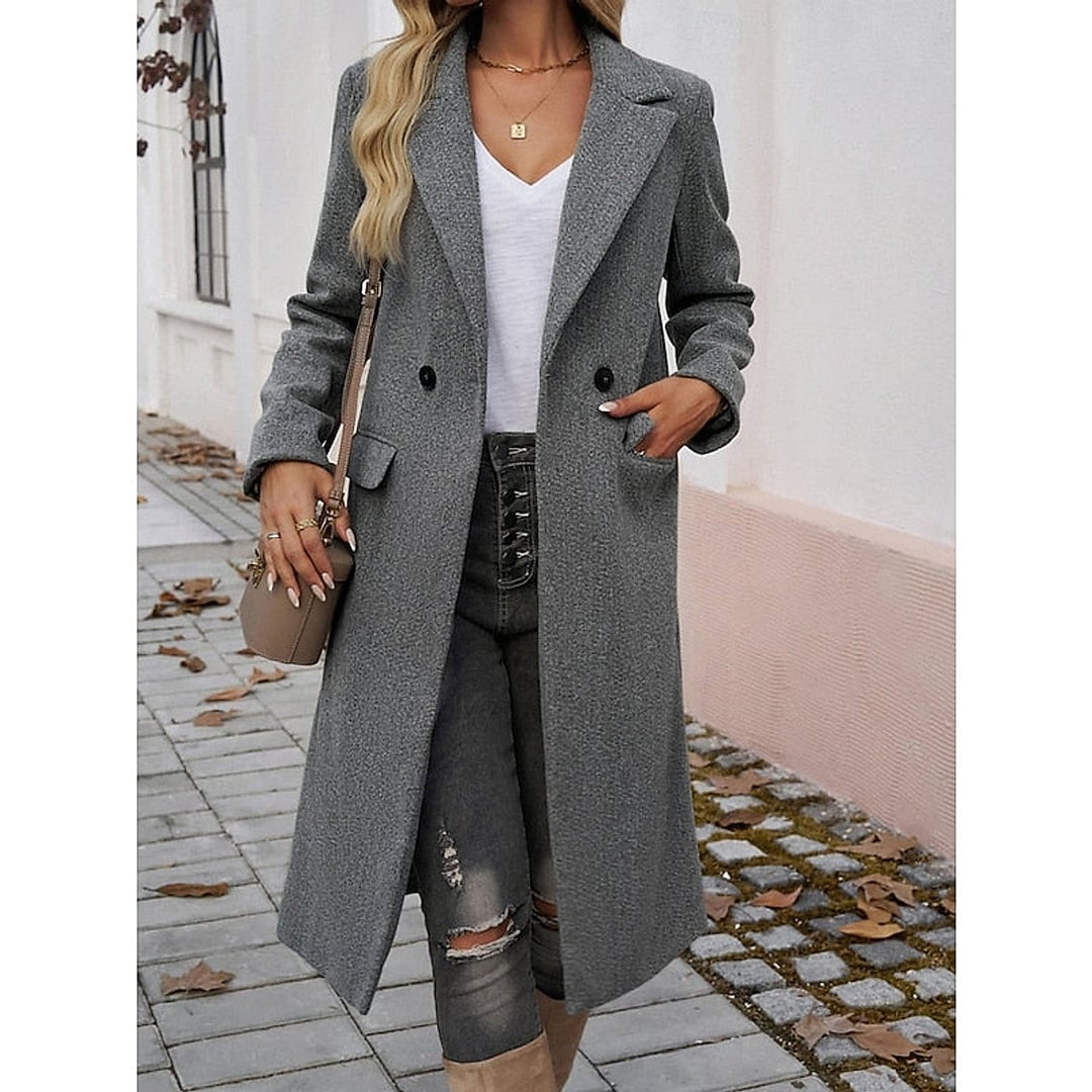 Women's Tailored Longline Coat, front view
